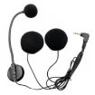 Black Motorcycle Half Helmet Intercom Headset Microphone - 1