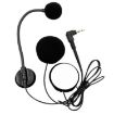 Black Motorcycle Half Helmet Intercom Headset Microphone - 2