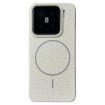 Xiaomi 15 Pro MagSafe Litchi Grain TPU Case - White Grey - 1