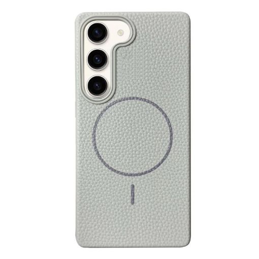 Galaxy S22 5G Titanium Gray MagSafe Litchi Grain TPU Case - 1
