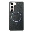 Galaxy S22+ 5G MagSafe Litchi TPU Case (Black Purple) - 1
