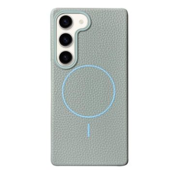 Galaxy S22+ 5G MagSafe Litchi Grain TPU Case (Light Blue) - 1