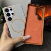 Galaxy S23 Ultra 5G MagSafe TPU Case (Dark Blue Orange) - 4