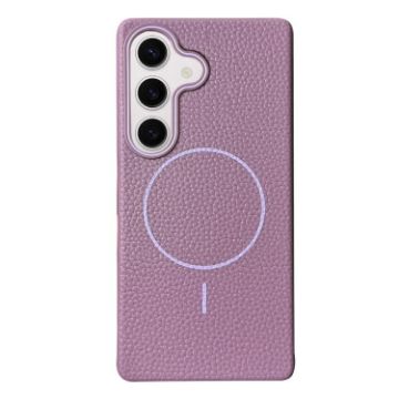 Samsung Galaxy S24 5G MagSafe Litchi TPU Case (Sunset Purple) - 1