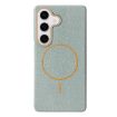 Galaxy S24 FE 5G MagSafe Litchi TPU Case (Blue Orange) - 1