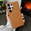 Samsung Galaxy S24 FE 5G Litchi Grain TPU Case, Gold Brown - 2