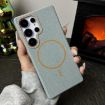 Galaxy S24+ Blue Orange MagSafe Thin TPU Litchi Grain Case - 2