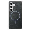 Samsung Galaxy S24+ 5G MagSafe Litchi TPU Case (Black Purple) - 1