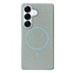 Galaxy S25+ 5G Light Blue MagSafe TPU Phone Case Litchi Grain - 1