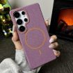 Samsung Galaxy S25 Ultra 5G TPU MagSafe Case, Purple Orange Litchi Grain - 2