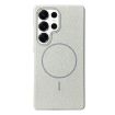 Samsung Galaxy S25 Ultra 5G MagSafe Litchi TPU Case White Grey - 1