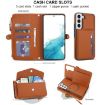Galaxy S22 5G Leather Wallet Case with Lanyard (Brown) - 4