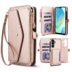 Samsung Galaxy A16 5G Wallet Leather Case with Lanyard, Rose Gold - 1
