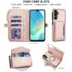 Samsung Galaxy A16 5G Wallet Leather Case with Lanyard, Rose Gold - 4