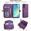 Samsung Galaxy A16 5G Leather Wallet Case with Lanyard, Dark Purple - 4