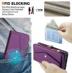 Samsung Galaxy A16 5G Leather Wallet Case with Lanyard, Dark Purple - 5