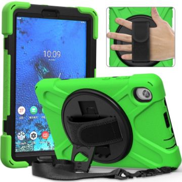 Shockproof Green Case for Lenovo Tab M8 (2020) with Straps & Holder - 1