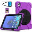 Lenovo Tab M8 (2020) Shockproof Case with Holder & Straps (Purple) - 4