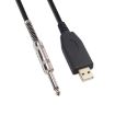 USB to 6.35mm Electric Guitar Recording Cable, 2m Length - 3
