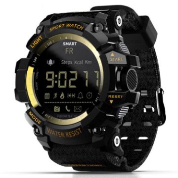 Lokmat MK16 Gold Waterproof Smart Watch with LCD Screen, 50m Depth - 1