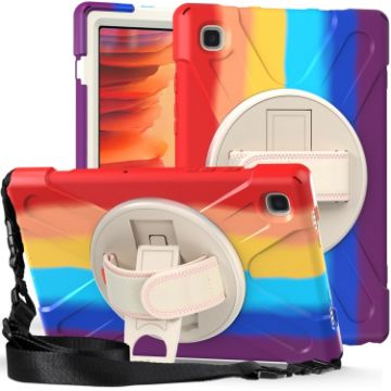 Shockproof Red Case for Galaxy Tab A7 10.4 (2020) with Straps - 1