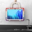 Galaxy Tab A7 10.4 Case: Silicone + PC, Holder & Strap, Red - 4