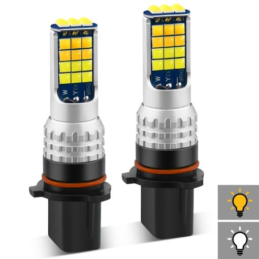 V6 P13W 30W 3000LM IP65 LED Fog Light, Double Color 30LEDs SMD-2525 - 1