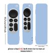 Sky Blue Silicone Case with Rope for Apple TV 4K Siri Remote - 3