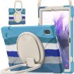 Samsung Galaxy Tab S7 FE T730 Case with Holder & Strap, Blue - 2