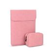 13.3" Pink PU02 Ultra-thin Notebook Liner Bag with Small Bag - 1