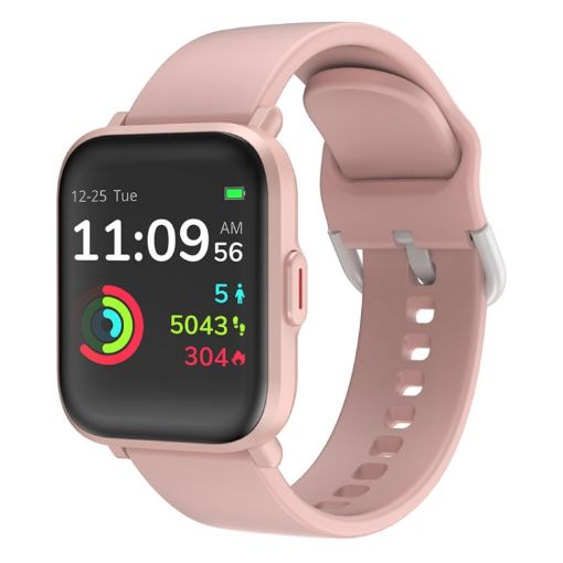CS201C 1.3" IPS Waterproof Smartwatch, Heart Rate & Sleep Monitor Pink - 1