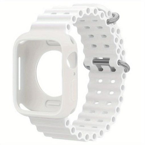 White Ocean Silicone Band & Case for Apple Watch 40mm/41mm - 1