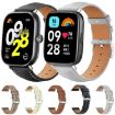 Redmi Watch 3 Active/Lite 20mm Black Leather Band - Flat Head Design - 2