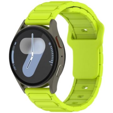 18mm Lime I-Shaped Solid Color Silicone Watch Band - 1
