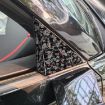 Forged Gold Foil Carbon Fiber A-pillar Stickers for Corvette C8 - 3