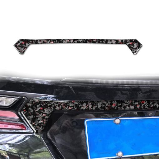 Forged Gold Foil Carbon Fiber Trunk Sticker for Corvette C8 2020+ - 1