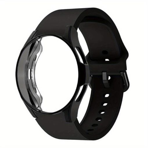 Galaxy Watch 4 Classic 46mm Black Silicone Band & PC Case - 1