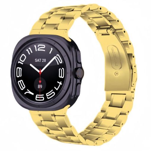 Samsung Galaxy Watch Ultra 47mm Five Beads Gold Steel Band - 1