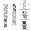 20mm Twist Diamond Metal Band for Garmin Venu/Sq/Sq2 (Silver) - 3