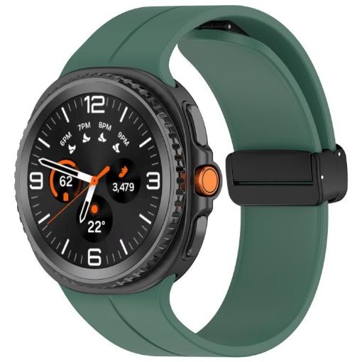Samsung Galaxy Watch 8/8 Classic Magnetic Silicone Band (Dark Green) - 1