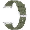 Samsung Galaxy Watch 8/8 Classic Hybrid Nylon Silicone Band Green - 2