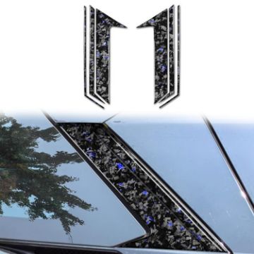 Gold Foil Carbon Fiber Roof Camera Stickers for Corvette C8 (6pcs) - 1