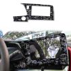 Blue Gold Foil Carbon Fiber Screen Frame Sticker for Corvette C8 2020+ - 1