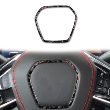 Forged Gold Foil Carbon Fiber Steering Wheel Sticker for Corvette C8 - 1