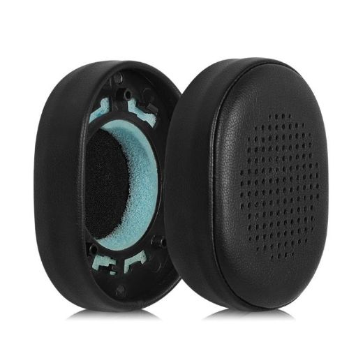 Snap-on Protein Leather Earpads: 2pcs for KEF M400 (Black) - 1