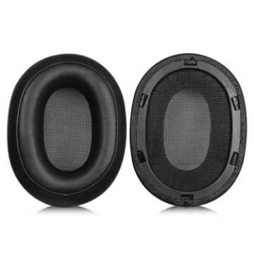 Snap-on Earpads for Swan AW-85 | Protein Leather (2pcs, Black) - 1