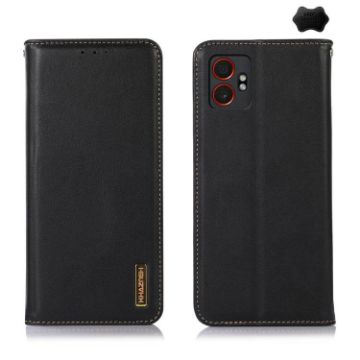 Samsung Galaxy XCover7 Pro KHAZNEH Leather Case (Black) - 1