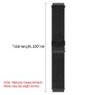 Milanese 20mm Fine Mesh Black Stainless Steel Watch Band - 2