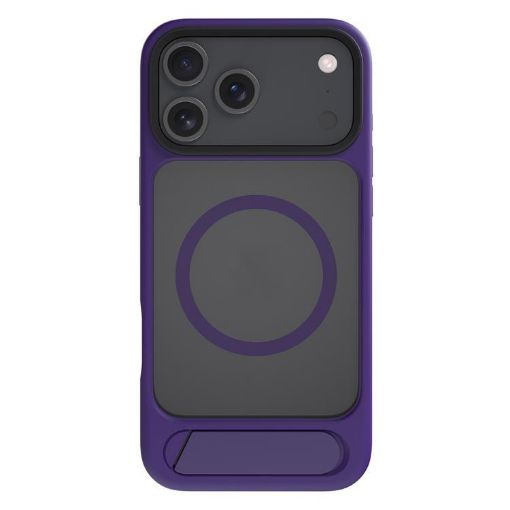For iPhone 17 Pro Kalebol MagSafe Tilt Holder Hybrid Case (Purple) - 1