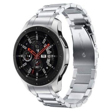 24mm Silver Titanium Alloy Watch Band with Flat Buckle - 1